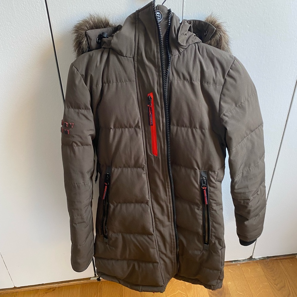 Superdry brown winter coat